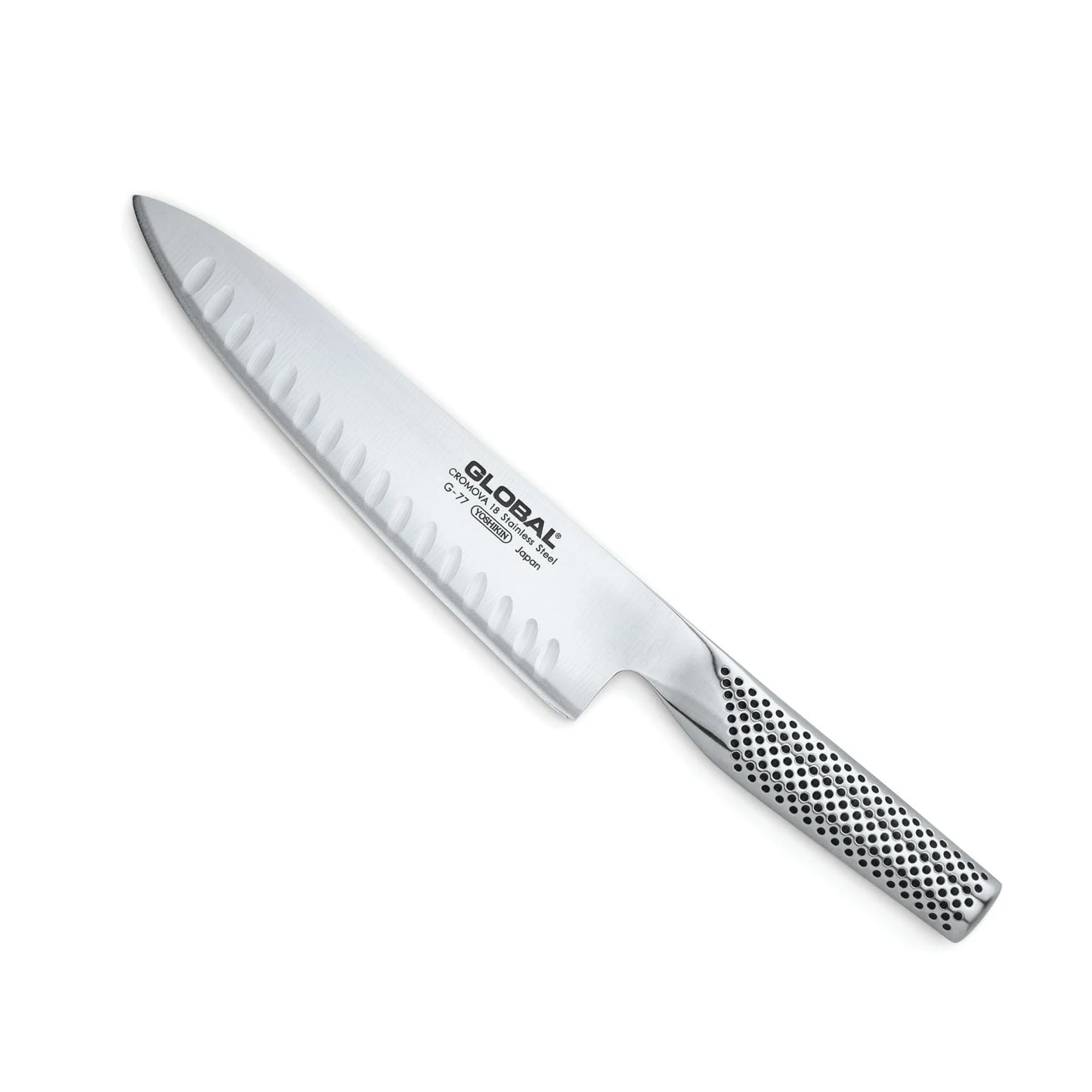 Global Chef's Knife-Granton, 8", Silver